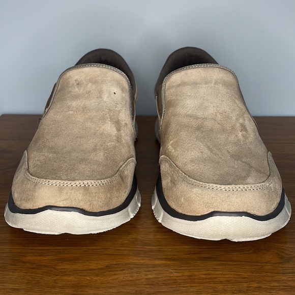 SKETCHERS MEMORY FOAM WIDE FIT MEN SHOE SNEAKER in COOL TAN - Picture 5 of 11